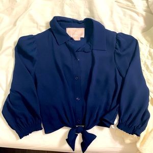 Gal Meets Glam tie button up shirt